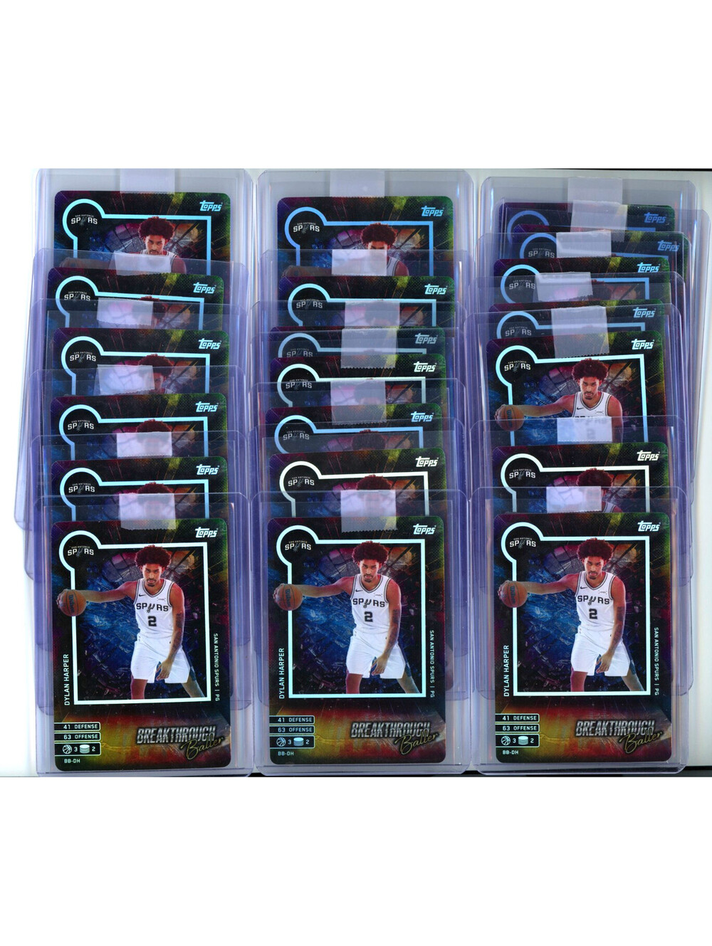 Lot of (20) 2025-26 Topps Match Attax #BB-DH Dylan Harper Spurs Rookie (RC)
